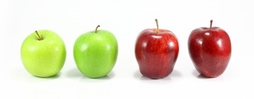 green and red healthy apples